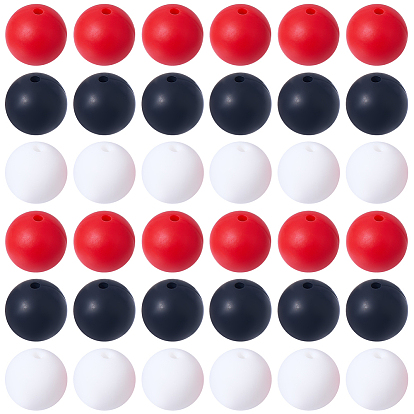 90шт 3 цвета силиконовые фокусные бусины, круглые