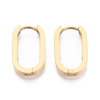 Серьги из 304 нержавеющей стали, овальные, ионное покрытие (ip)