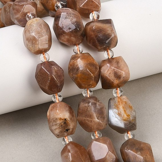 Натуральный черный солнечный камень бисер прядь, овальные, граненые, с бисером