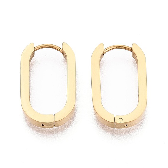 Серьги из 304 нержавеющей стали, овальные, ионное покрытие (ip)