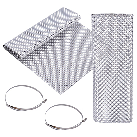 1Pc Aluminum Sheet, with 20Pcs 304 Stainless Steel Multifunctional Cable Ties