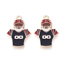 Подвески из эмали и сплава, подвески для защитного костюма для регби, золотые