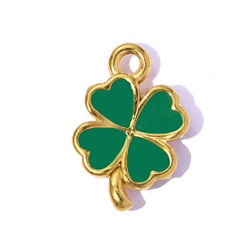 304 нержавеющей стальной эмали подвески, подвеска в виде четырехлистного клевера, ионное покрытие (ip), долговечный, реальный 18 k позолоченный