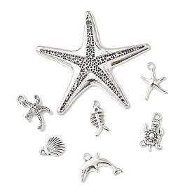 Сплавочные подвески тибетского стиля, без кадмия и без свинца, океанские темы