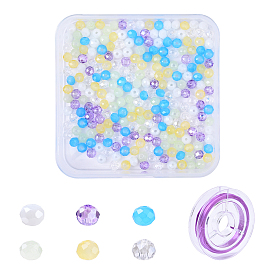 Наборы для изготовления браслетов своими руками, включая стеклянные бусины, окрашенные в цвет выпечки, и эластичную нить