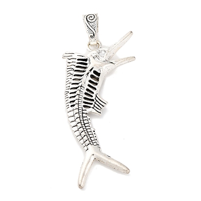 Сплавочные подвески тибетского стиля, амулеты в виде рыбы марлин