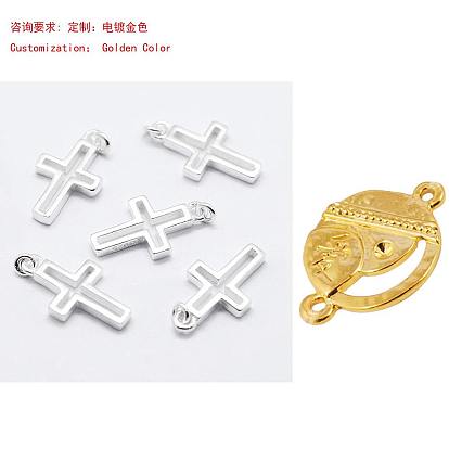 925 Sterling Silver Pendants, Cross Charms, with 925 Stamp