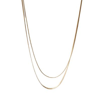 Minimalist Double-layer Snake Bone Necklace - Simple and Elegant