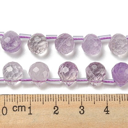 Natural Ametrine Beads Strands, Faceted, Top Drilled, Teardrop