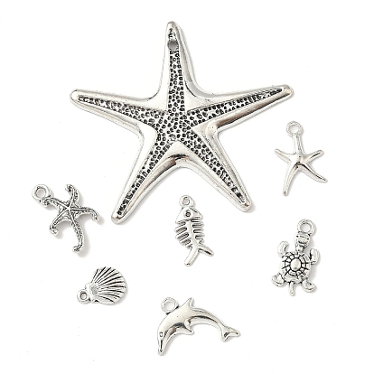 Сплавочные подвески тибетского стиля, без кадмия и без свинца, океанские темы