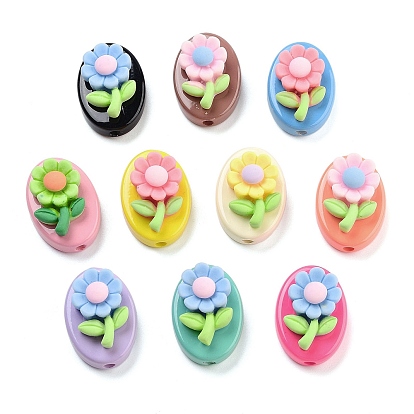 Непрозрачные акриловые бусины, Цветок из смолы, краска для выпечки