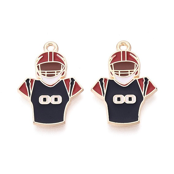 Подвески из эмали и сплава, подвески для защитного костюма для регби, золотые