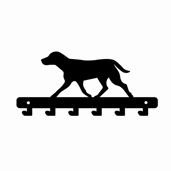 Iron Wall Mounted Hook Hangers, Decorative Organizer Rack with 6 Hooks, for Bag Clothes Key Scarf Hanging Holder, Dog