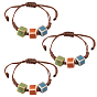 3Bracelets tressés en perles de porcelaine faites à la main pour hommes et femmes