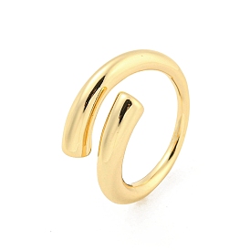 Brass Open Cuff Rings, Long-Lasting Plated