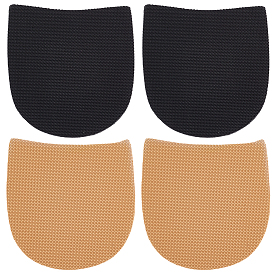 2 Pairs 2 Colors Anti Skid Rubber Shoes Bottom, Wear Resistant Raised Grain Repair Sole Pad for Boots, Leather Shoes