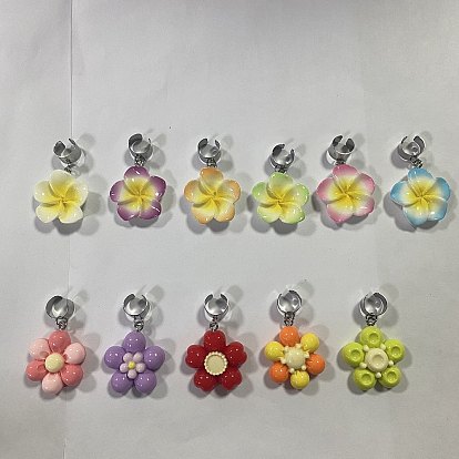 11Piezas de decoraciones colgantes de estetoscopio de resina, con 304 fornituras de acero inoxidable