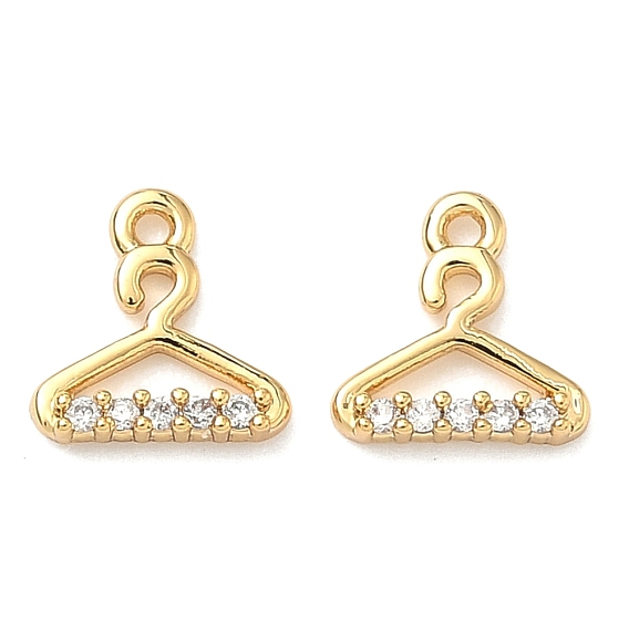 Подвески из латуни с микропаве из кубических цирконий, без никеля , реальный 18 k позолоченный