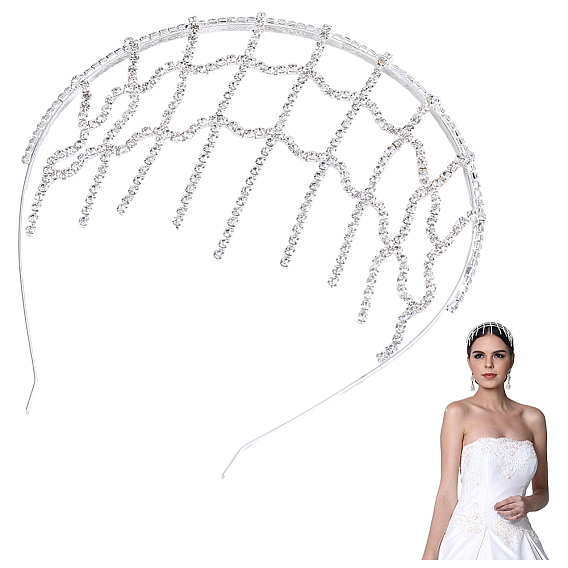 1шт. повязки для волос со стразами и кисточками для женщин