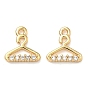 Подвески из латуни с микропаве из кубических цирконий, без никеля , реальный 18 k позолоченный