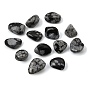 Natural Snowflake Obsidian Nuggets Display Decorations, for Home Office Desktop Decoration, Vases & Plants Ornaments