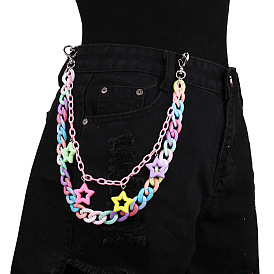 Макарон цвет звезды акриловые двухслойные цепные ремни для брюк