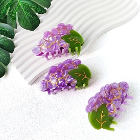 Grape Cellulose Acetate(Resin) Claw Hair Clips, Hair Accessories for Women Girl