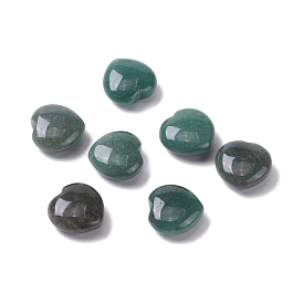 Pierre d'amour de coeur de jade naturel, pierre de palme de poche pour équilibrer le reiki