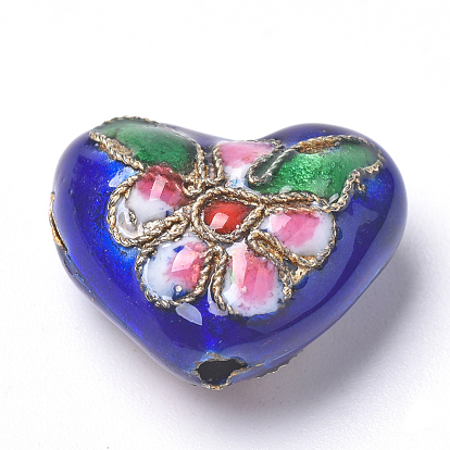 Handmade Cloisonne Beads, Heart