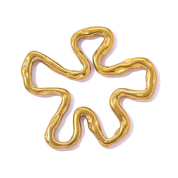 Полые и кованые 304 подвески из нержавеющей стали, цветочный шарм, ионное покрытие (ip), долговечный