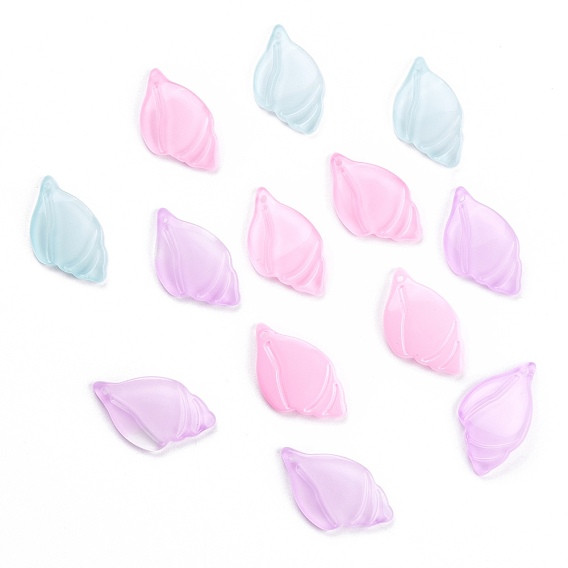 Opaque Glass Pendants, Conch Shape