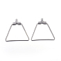 304 Stainless Steel Pendants, Hoop Earring Findings, Trapezoid