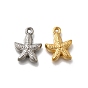 304 подвески из нержавеющей стали, очарование морской звезды, анти-тускнение, ионное покрытие (ip)