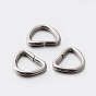 304 треугольные кольца из нержавеющей стали, застежка-молния, для лямки, обвязочные мешки, аксессуары для одежды, 9x10x1.5 мм, отверстие : 8x6 мм
