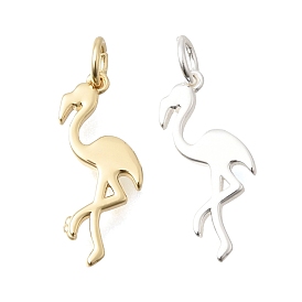 Латунные подвески, прелести фламинго, без кадмия и без свинца, стойки покрытие, долговечный