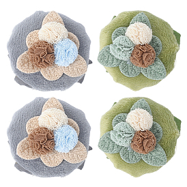 4 шт. 2 цветные хлопковые накладки на дверные ручки, подушка-ручка для украшения круглой ручки, защита от столкновений для детей, круглая с цветком