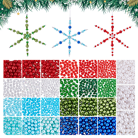 Наборы для самостоятельного изготовления рождественских украшений, в том числе бусины из абс-пластика с имитацией жемчуга, Акриловые бусины, ПВХ-пластиковые пластиковые проволочные стяжки