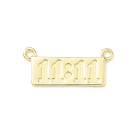 Латунные подвески, прямоугольник и слово 11:11, без свинца и без кадмия, долговечный, стойки покрытие