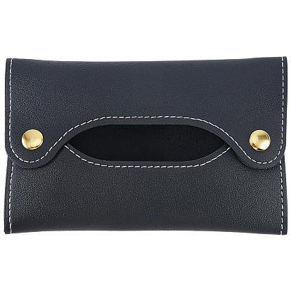 Коробки ткани искусственной кожи, держатель для салфеток, прямоугольные, золотые