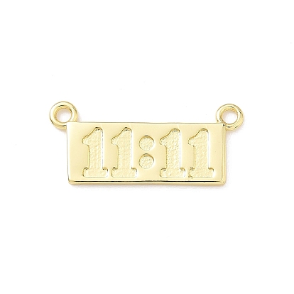 Латунные подвески, прямоугольник и слово 11:11, без свинца и без кадмия, долговечный, стойки покрытие