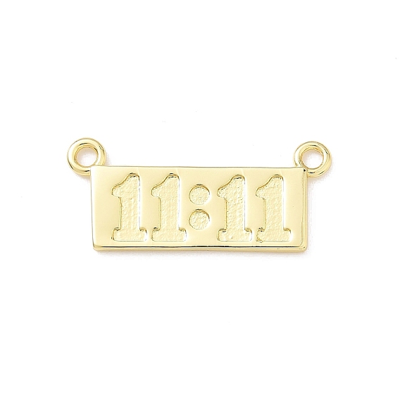 Латунные подвески, прямоугольник и слово 11:11, без свинца и без кадмия, долговечный, стойки покрытие