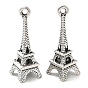 Tibetan Style Alloy Pendants, Eiffel Tower, Cadmium Free & Lead Free, 23.5x8x8mm, Hole: 1.5mm, about 1000pcs/1000g