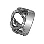 304 Stainless Steel Finger Rings for Men, Snake