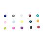 15 Colors Transparent Glass Beads, for Beading Jewelry Making, Frosted, Round