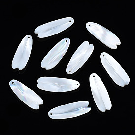 Natural Freshwater Shell Pendants, Petaline