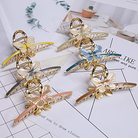 Eco-friendly Zinc Alloy Hair Clip for Women - 14cm Cross-shaped Butterfly Clamp with High-end Feel for Ponytail and Updo Hairstyles