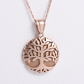 Ожерелья из нержавеющей стали в винтажном стиле с подвеской в виде дерева жизни