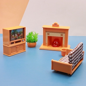 Plastic Miniature Ornaments, Micro Landscape Home Dollhouse Accessories, Living Room