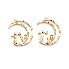 Латунные подвески, луна в форме кошки, без кадмия, без никеля и без свинца