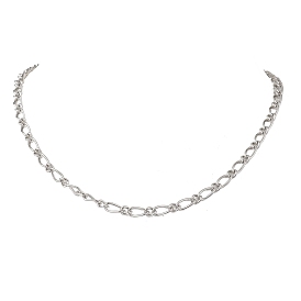 5мм 304 ожерелья из нержавеющей стали в виде цепочки Фигаро для женщин, не тускнеет